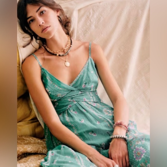 Sezane Dresses & Skirts - Sezane Oliveria Dress in Jade Bali FR 36